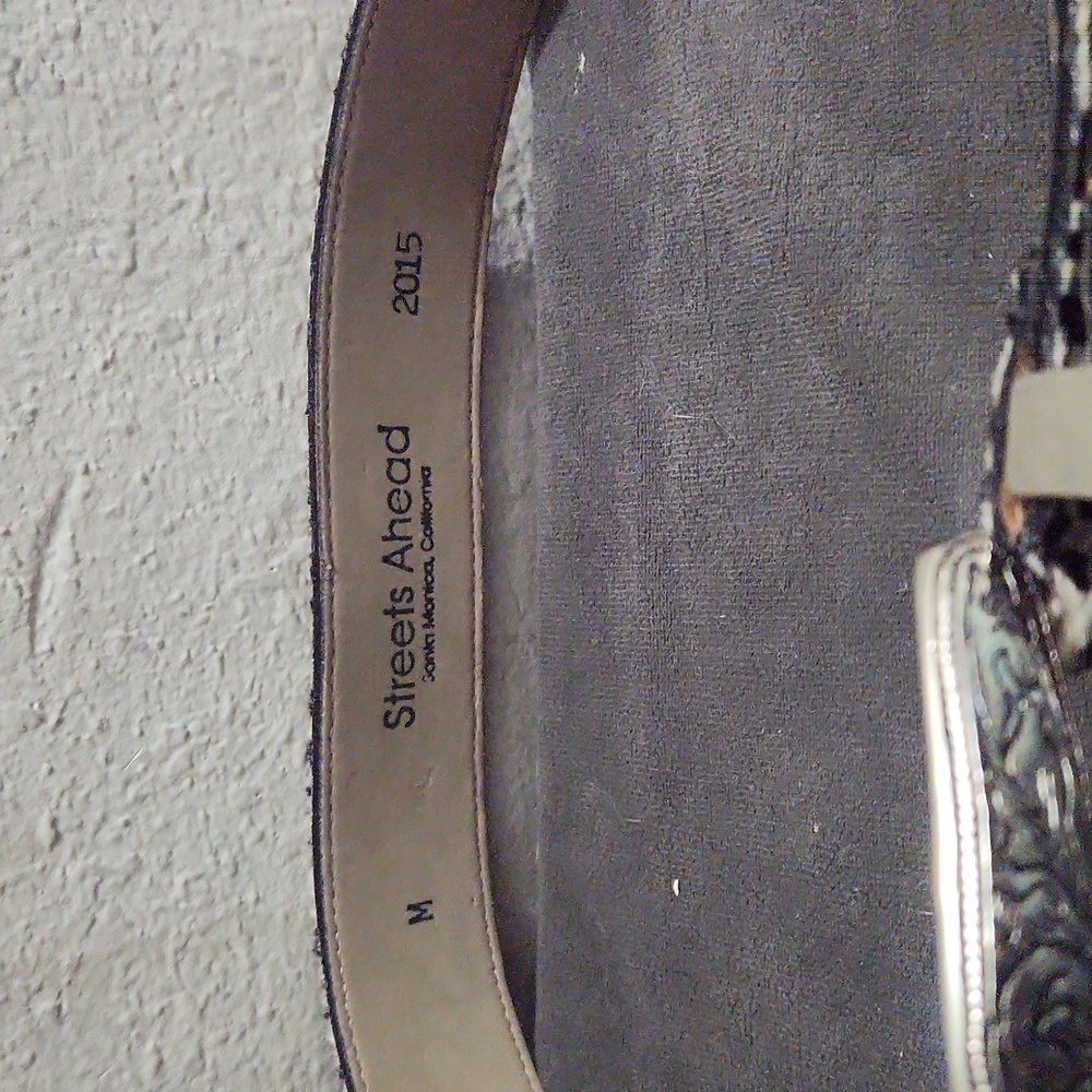 Streets Ahead Black and White Leopard Print Western Buckle Belt - Picture 3 of 5
